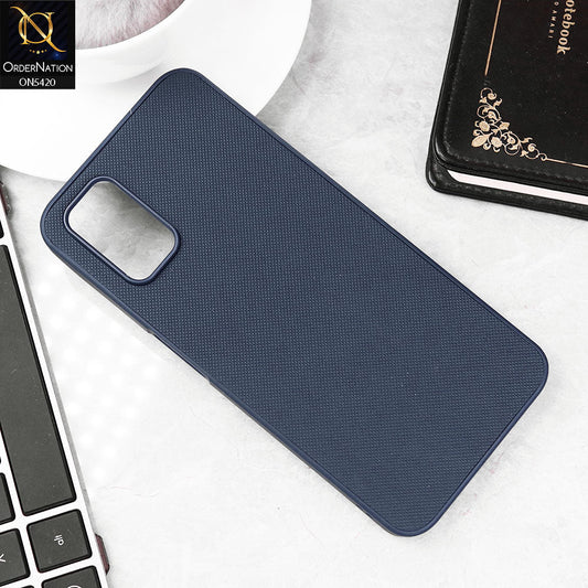 Oppo A52 Cover - Blue - New Dotted Leather Texture Soft Borders Case