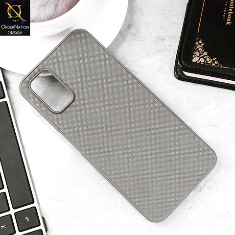 Oppo A92 Cover - Gray - New Dotted Leather Texture Soft Borders Case