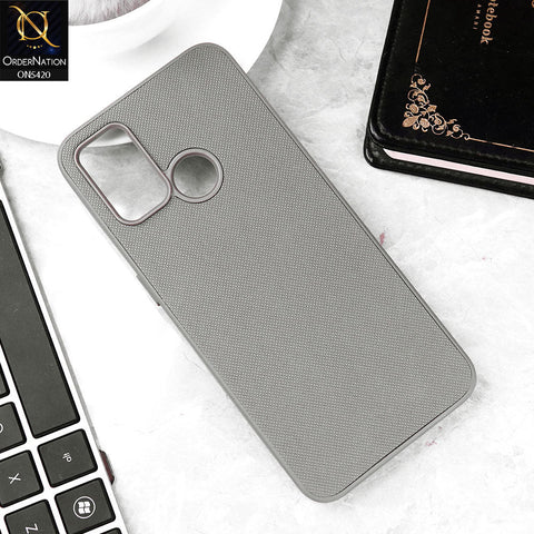 Oppo A53 Cover - Gray - New Dotted Leather Texture Soft Borders Case