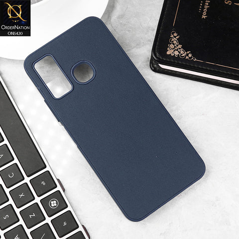 Tecno Spark 5 pro Cover - Blue - New Dotted Leather Texture Soft Borders Case