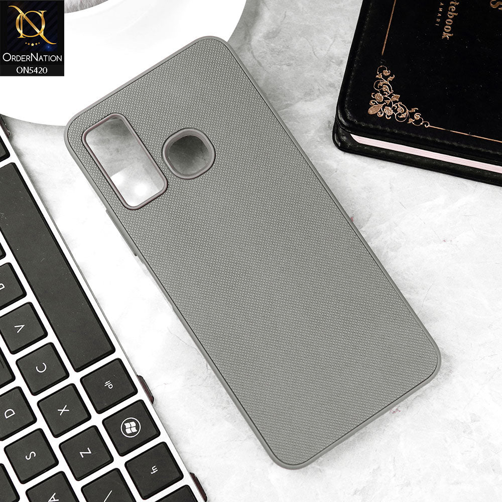 Tecno Spark 5 pro Cover - Gray - New Dotted Leather Texture Soft Borders Case