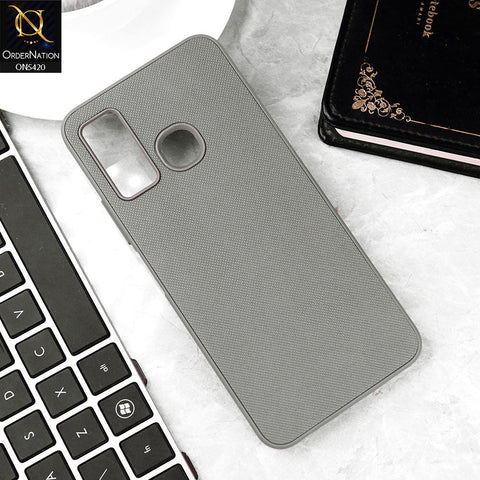 Tecno Spark 5 pro Cover - Gray - New Dotted Leather Texture Soft Borders Case