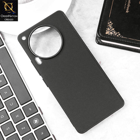Tecno Camon 30 Cover - Black - New Dotted Leather Texture Soft Borders Case
