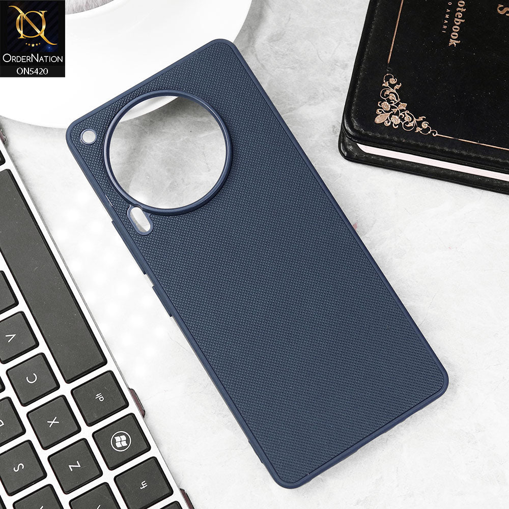Tecno Camon 30 Cover - Blue - New Dotted Leather Texture Soft Borders Case