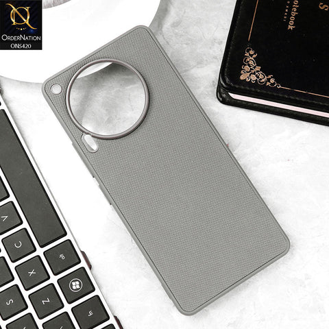 Tecno Camon 30 Cover - Gray - New Dotted Leather Texture Soft Borders Case