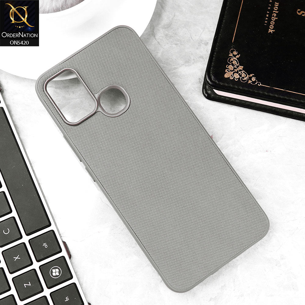 Infinix Hot 11 Play Cover - Gray - New Dotted Leather Texture Soft Borders Case
