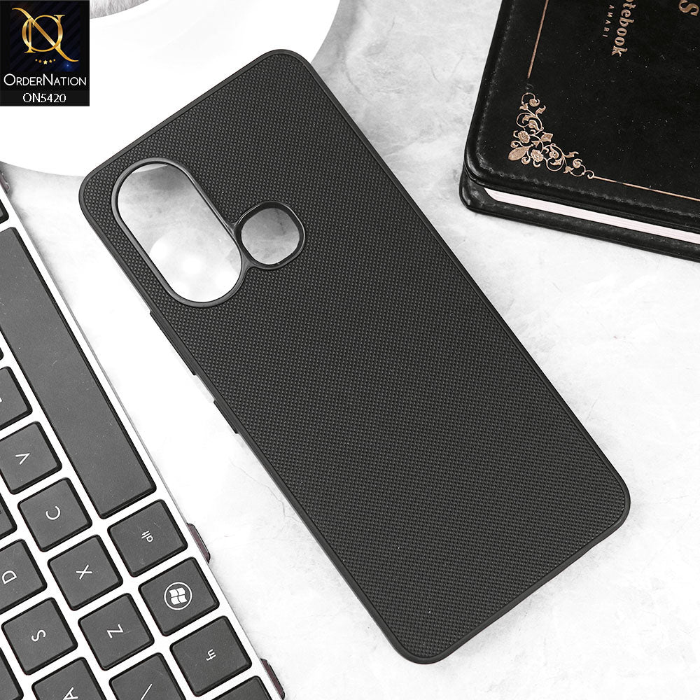 Infinix Hot 11s Cover - Black - New Dotted Leather Texture Soft Borders Case