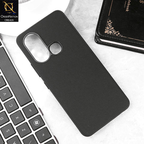 Infinix Hot 11s Cover - Black - New Dotted Leather Texture Soft Borders Case
