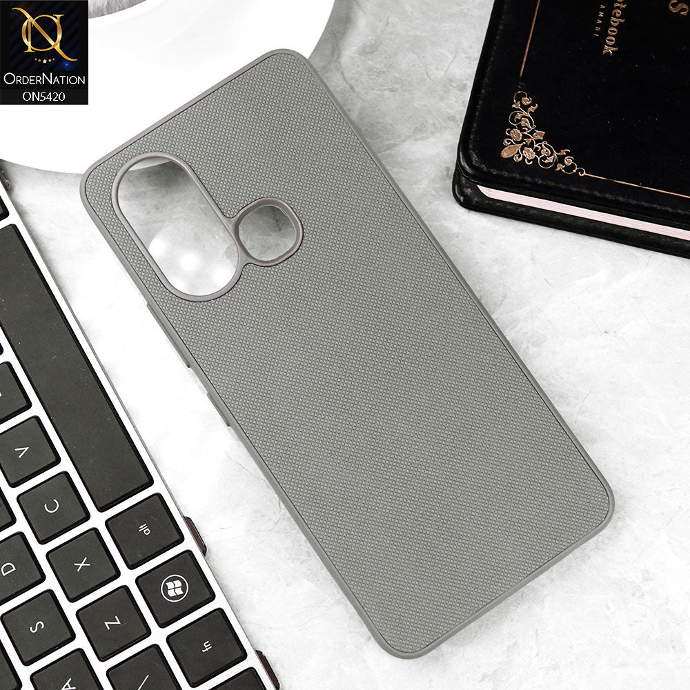 Infinix Hot 11s Cover - Gray - New Dotted Leather Texture Soft Borders Case