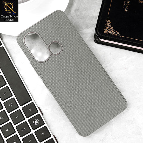 Infinix Hot 11s Cover - Gray - New Dotted Leather Texture Soft Borders Case