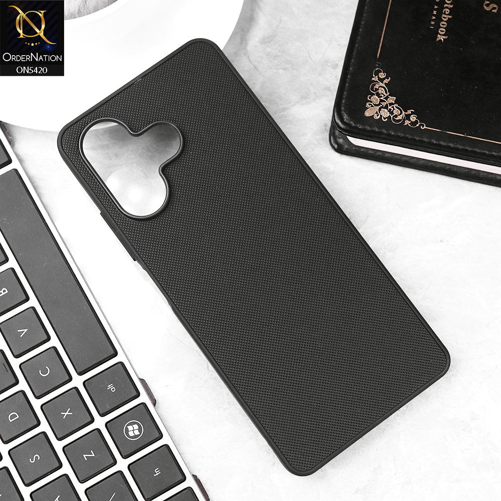 Infinix Hot 30i Cover - Black - New Dotted Leather Texture Soft Borders Case