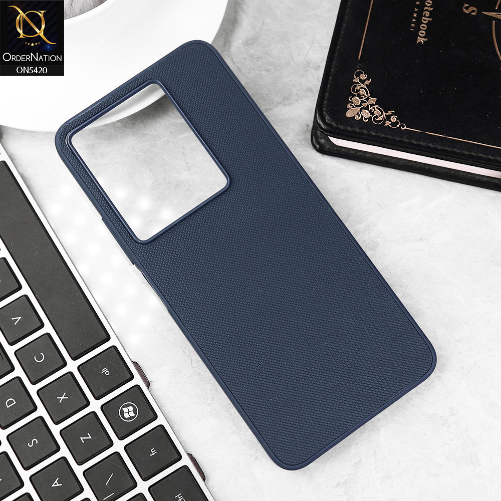 Infinix Note 30 Cover - Blue - New Dotted Leather Texture Soft Borders Case