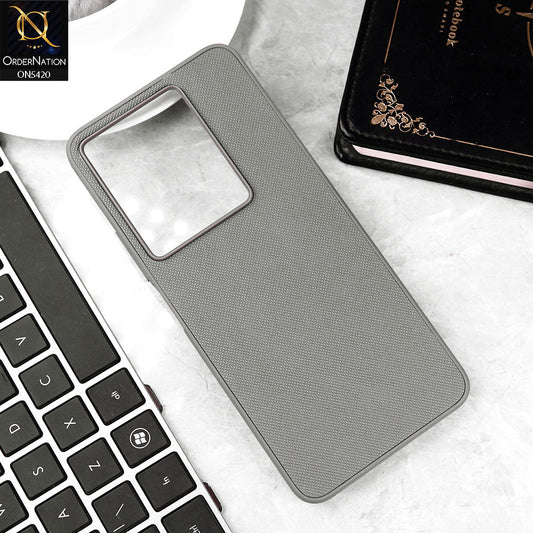 Infinix Note 30 Cover - Gray - New Dotted Leather Texture Soft Borders Case
