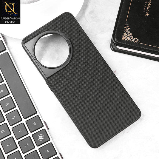 OnePlus 11R Cover - Black - New Dotted Leather Texture Soft Borders Case