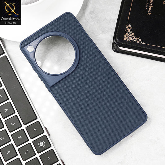 OnePlus 12 Cover - Blue - New Dotted Leather Texture Soft Borders Case
