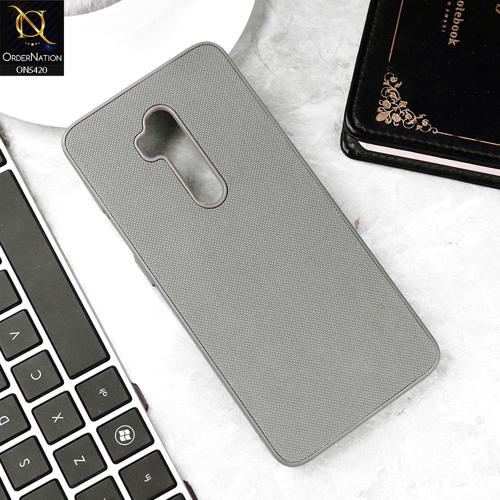 OnePlus 7 Pro Cover - Gray - New Dotted Leather Texture Soft Borders Case