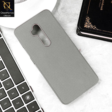 OnePlus 7 Pro Cover - Gray - New Dotted Leather Texture Soft Borders Case