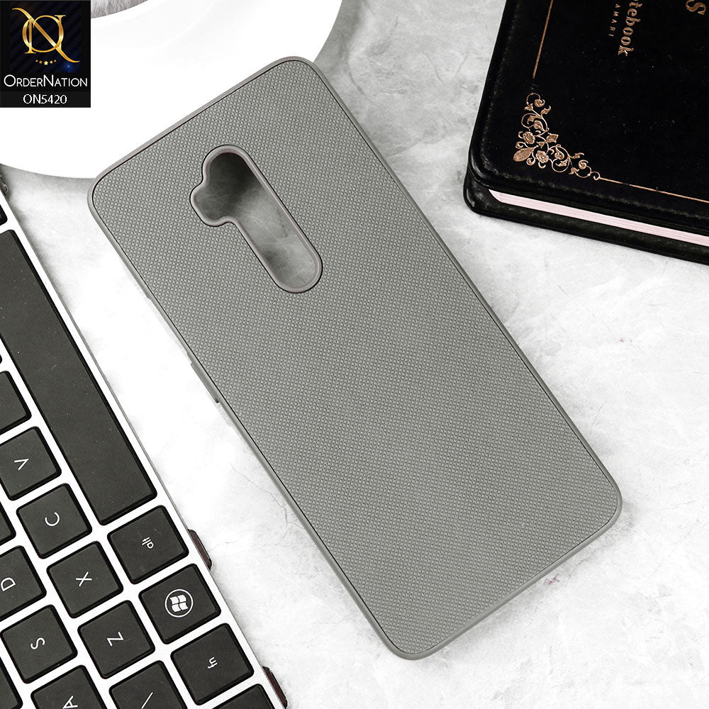 OnePlus 7T Pro Cover - Gray - New Dotted Leather Texture Soft Borders Case