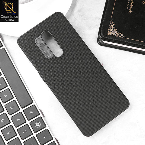 OnePlus 8 Pro Cover - Black - New Dotted Leather Texture Soft Borders Case