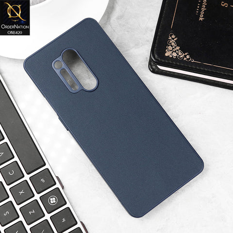 OnePlus 8 Pro Cover - Blue - New Dotted Leather Texture Soft Borders Case