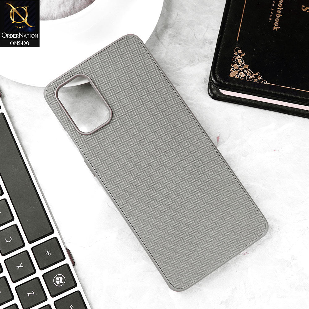 OnePlus 9R Cover - Gray - New Dotted Leather Texture Soft Borders Case