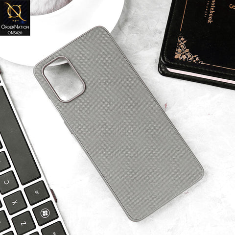 OnePlus 9R Cover - Gray - New Dotted Leather Texture Soft Borders Case