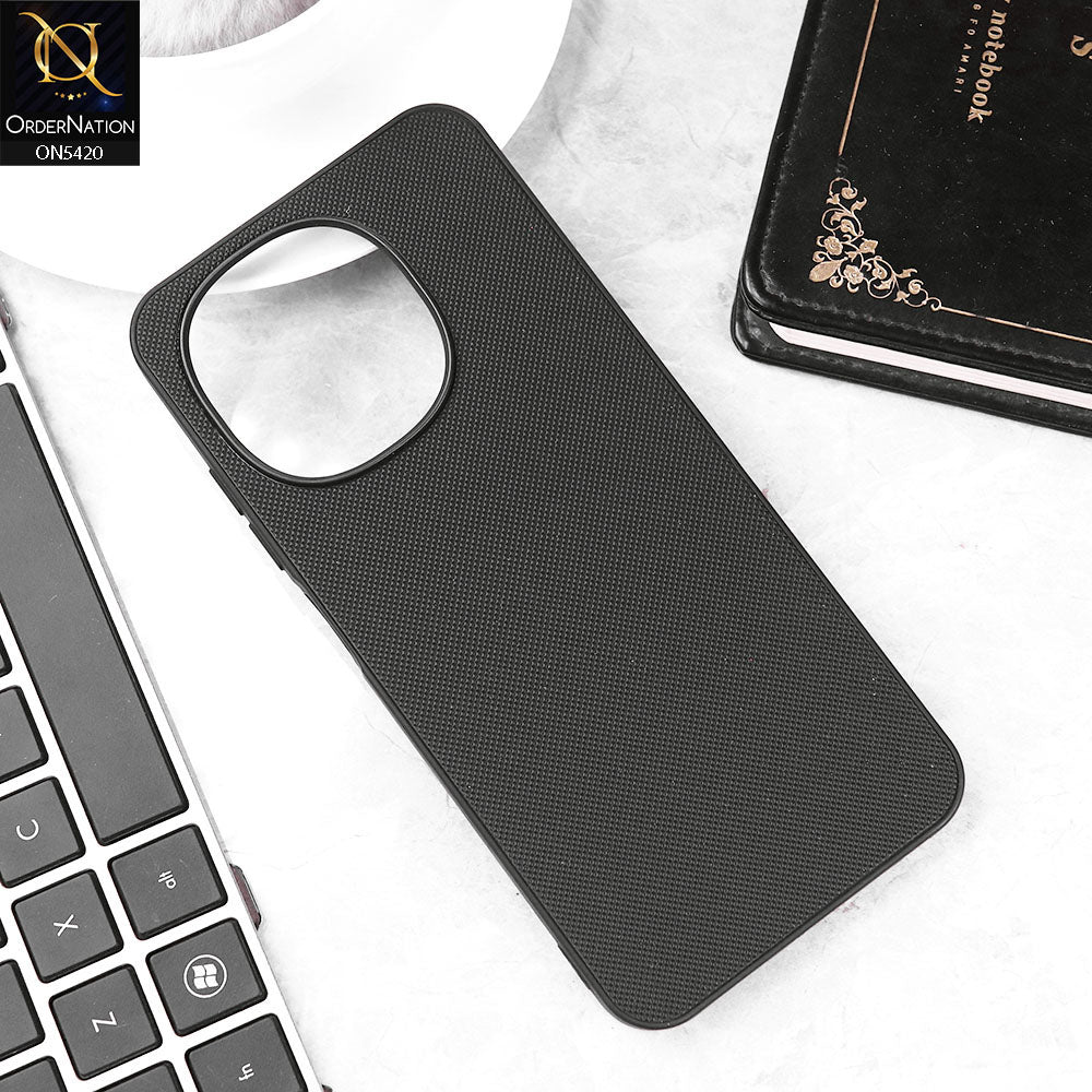 Tecno Spark Go 1 Cover - Black - New Dotted Leather Texture Soft Borders Case