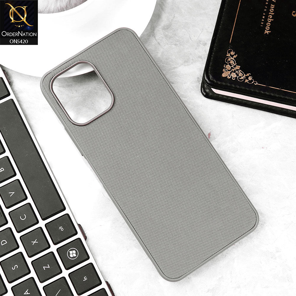 Xiaomi Redmi 12 Cover - Gray - New Dotted Leather Texture Soft Borders Case