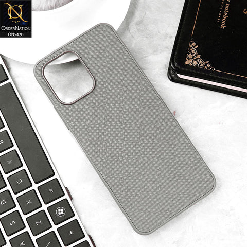Xiaomi Redmi 12 Cover - Gray - New Dotted Leather Texture Soft Borders Case