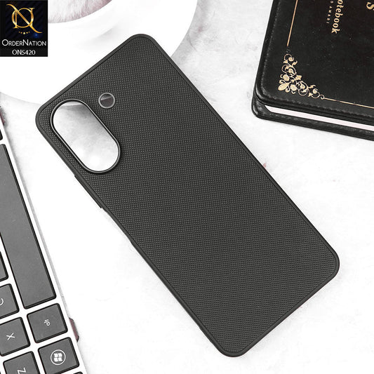 Xiaomi Redmi 13C Cover - Black - New Dotted Leather Texture Soft Borders Case