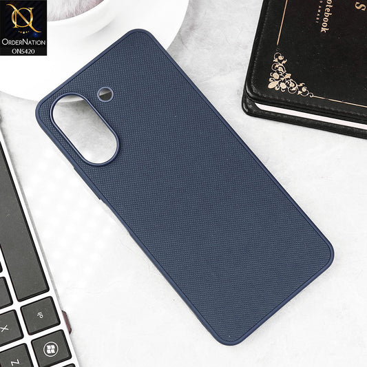 Xiaomi Poco C65 Cover - Blue - New Dotted Leather Texture Soft Borders Case