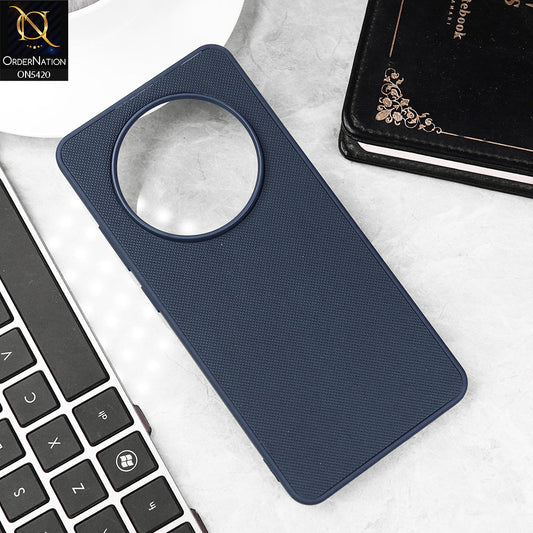 Xiaomi Poco C75 Cover - Blue - New Dotted Leather Texture Soft Borders Case