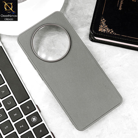 Xiaomi Redmi A3 Cover - Gray - New Dotted Leather Texture Soft Borders Case
