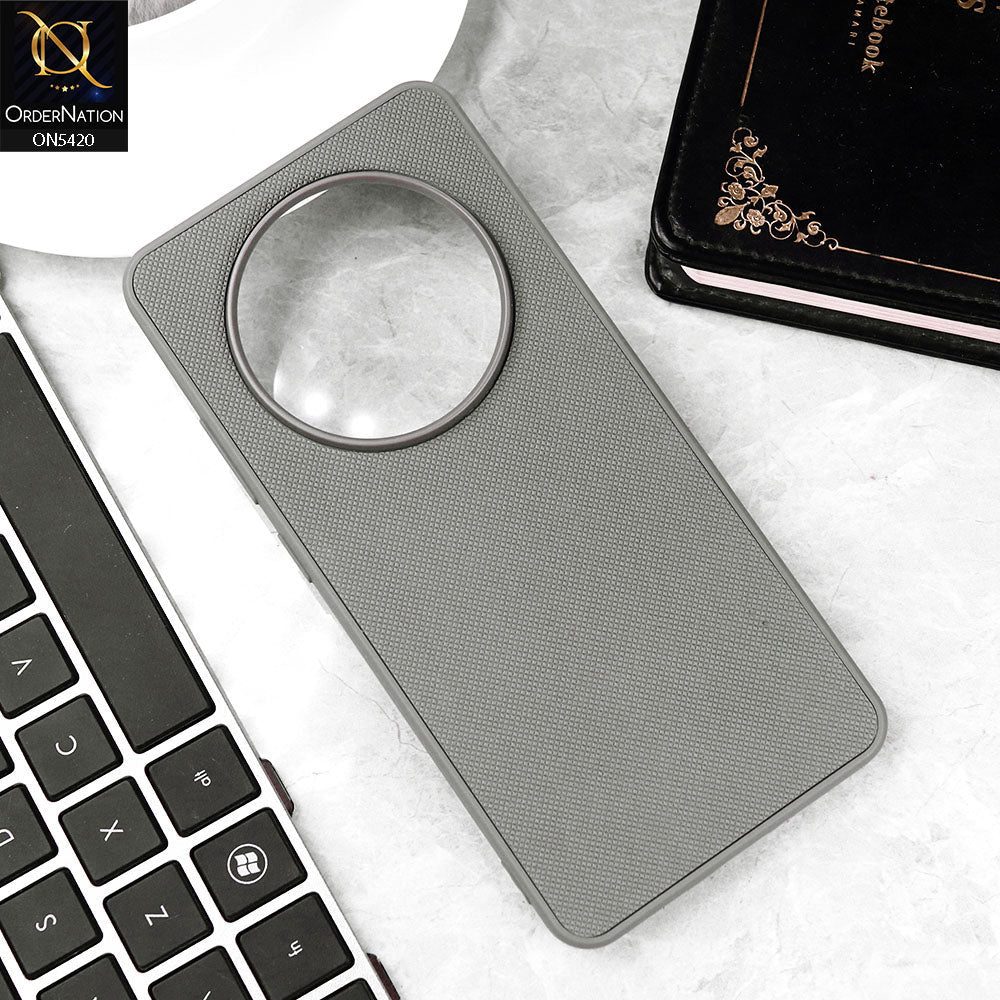 Xiaomi Redmi A3x Cover - Gray - New Dotted Leather Texture Soft Borders Case