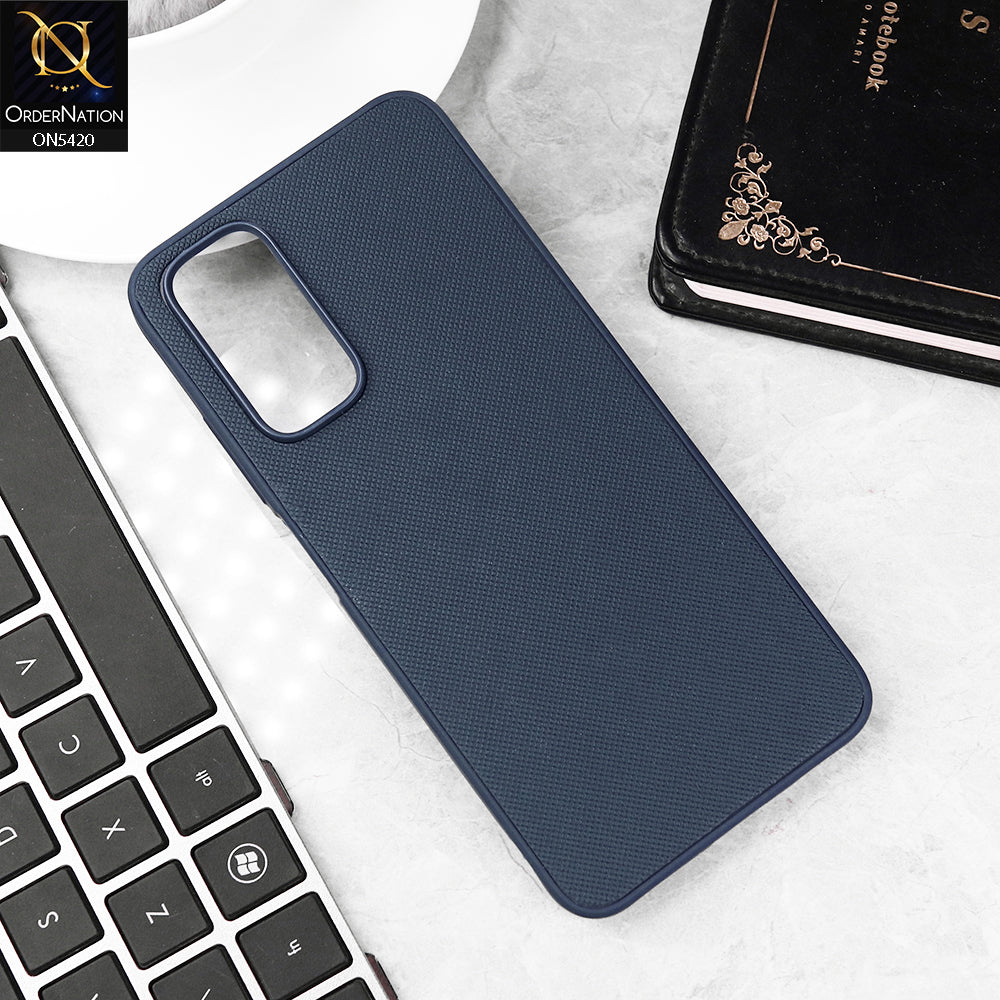Xiaomi Redmi Note 11S Cover - Blue - New Dotted Leather Texture Soft Borders Case