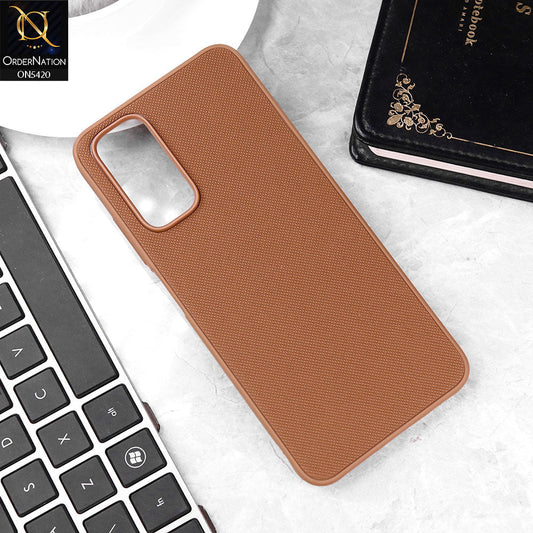 Xiaomi Redmi Note 11S Cover - Brown - New Dotted Leather Texture Soft Borders Case