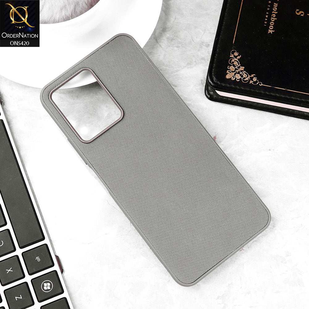 Xiaomi Redmi Note 12 4G Cover - Gray - New Dotted Leather Texture Soft Borders Case
