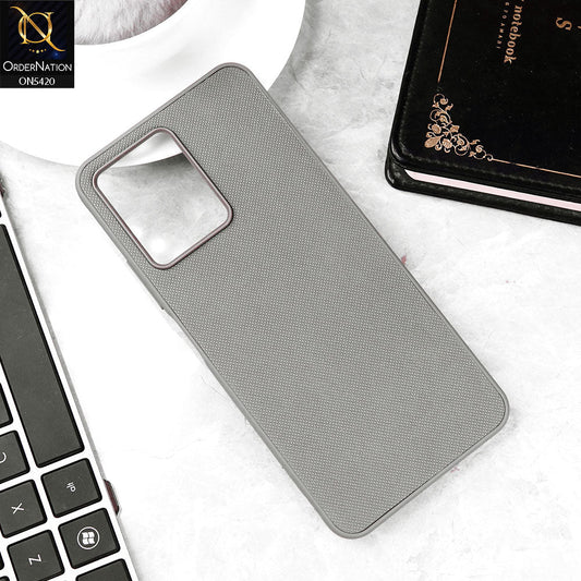 Xiaomi Redmi Note 12 4G Cover - Gray - New Dotted Leather Texture Soft Borders Case