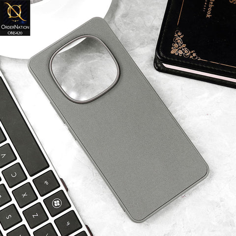 Xiaomi Redmi Note 14 Pro 4G Cover - Gray - New Dotted Leather Texture Soft Borders Case