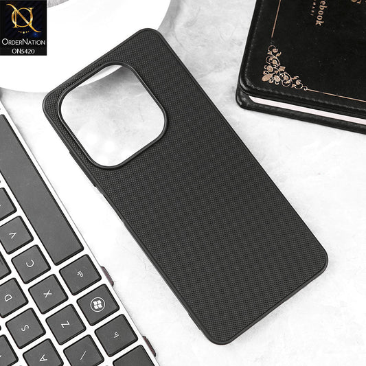 Infinix Smart 8 Cover - Black - New Dotted Leather Texture Soft Borders Case