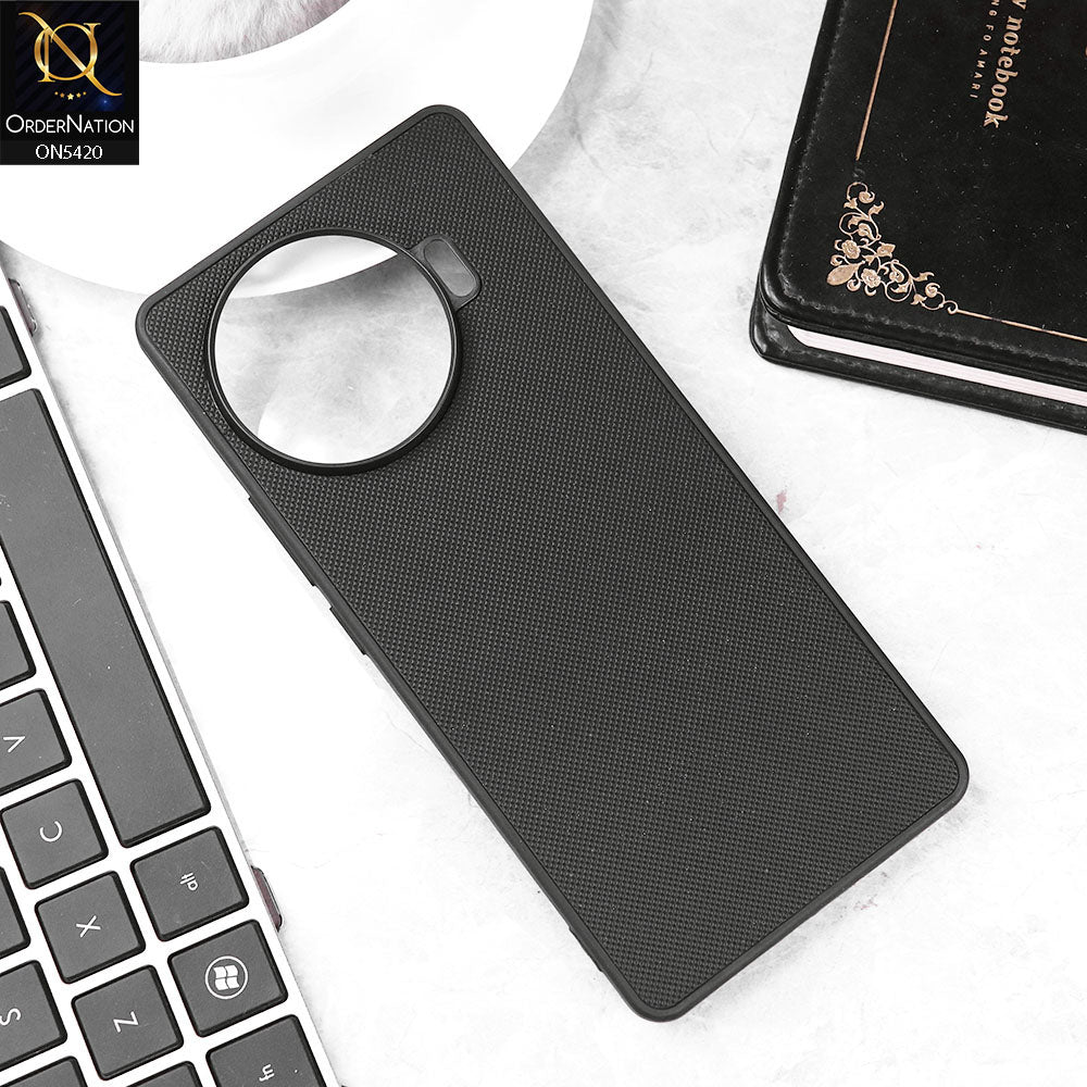 Tecno Spark 20 Pro Plus Cover - Black - New Dotted Leather Texture Soft Borders Case