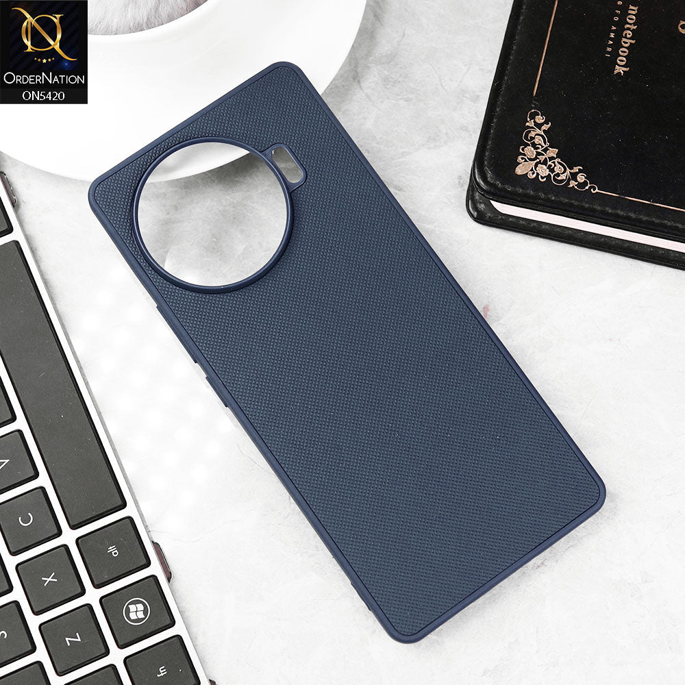 Tecno Spark 20 Pro Plus Cover - Blue - New Dotted Leather Texture Soft Borders Case