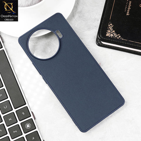 Tecno Spark 20 Pro Plus Cover - Blue - New Dotted Leather Texture Soft Borders Case