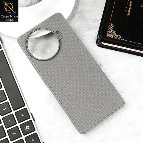 Tecno Spark 20 Pro Plus Cover - Gray - New Dotted Leather Texture Soft Borders Case