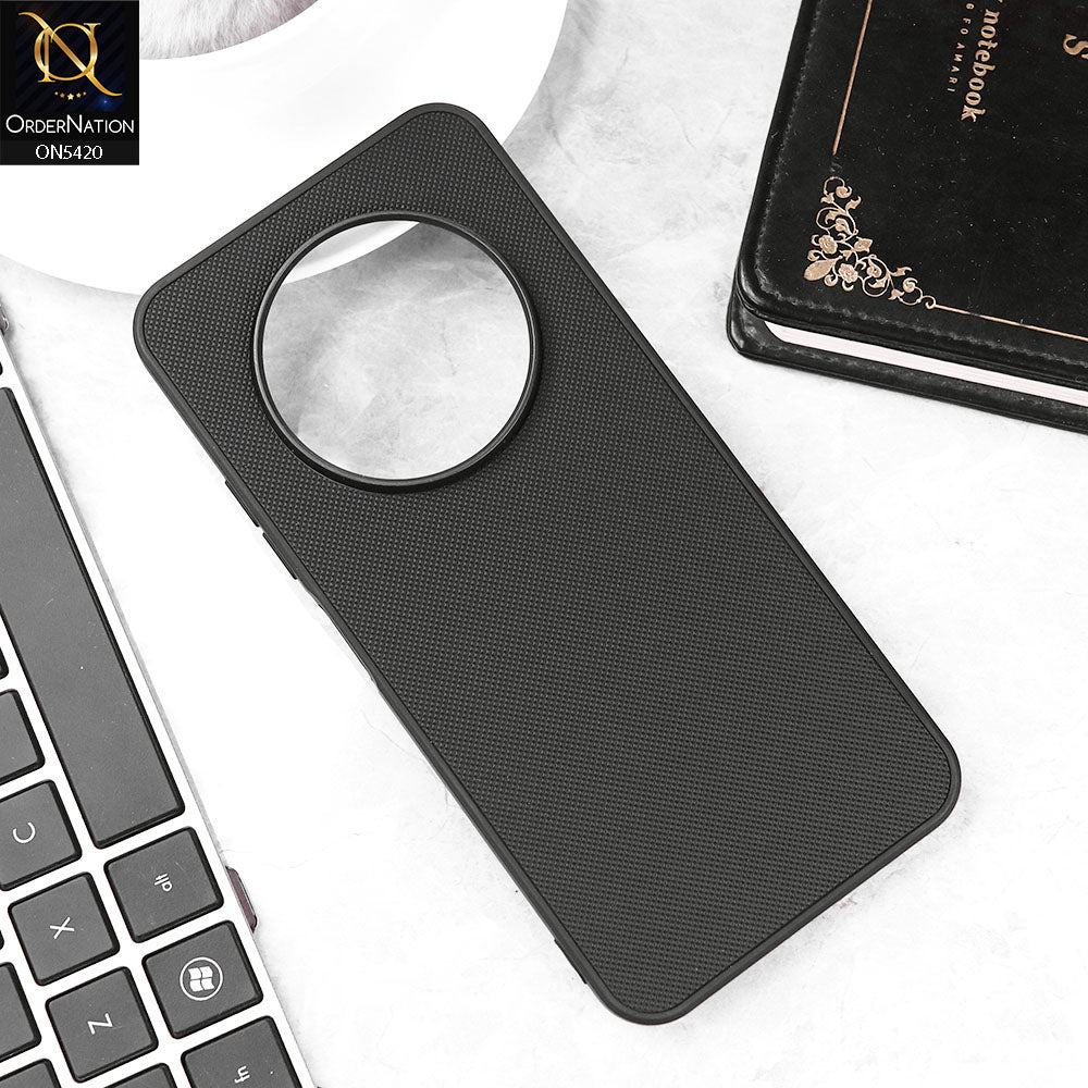 Tecno Spark 30C 4G Cover - Black - New Dotted Leather Texture Soft Borders Case