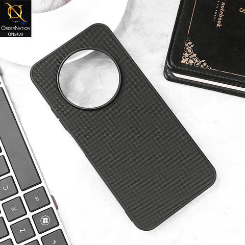 Tecno Spark 30C 4G Cover - Black - New Dotted Leather Texture Soft Borders Case