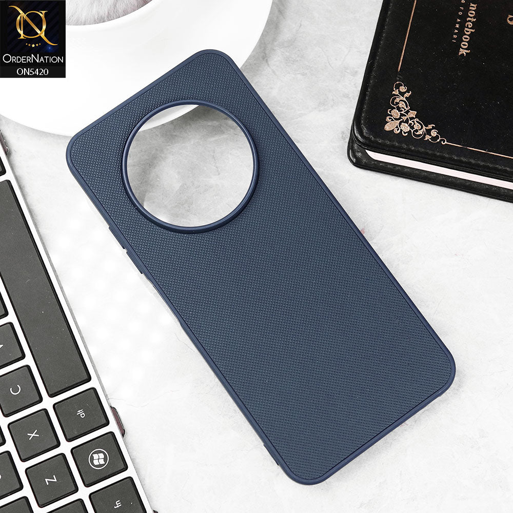 Tecno Spark 30C 4G Cover - Blue - New Dotted Leather Texture Soft Borders Case