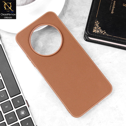 Tecno Spark 30C 4G Cover - Brown - New Dotted Leather Texture Soft Borders Case