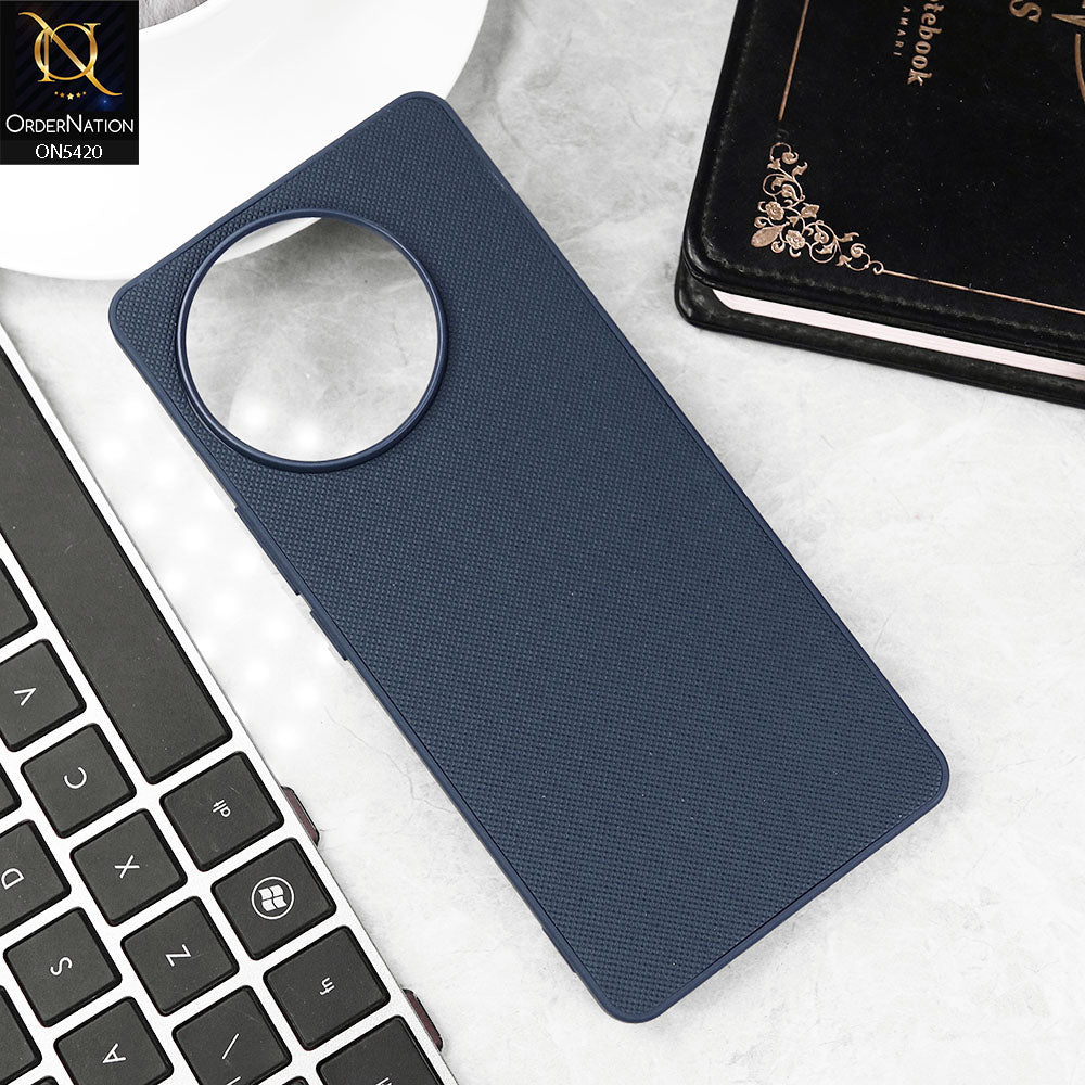 Tecno Spark 30 Pro Cover - Blue - New Dotted Leather Texture Soft Borders Case