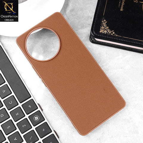 Tecno Spark 30 Pro Cover - Brown - New Dotted Leather Texture Soft Borders Case